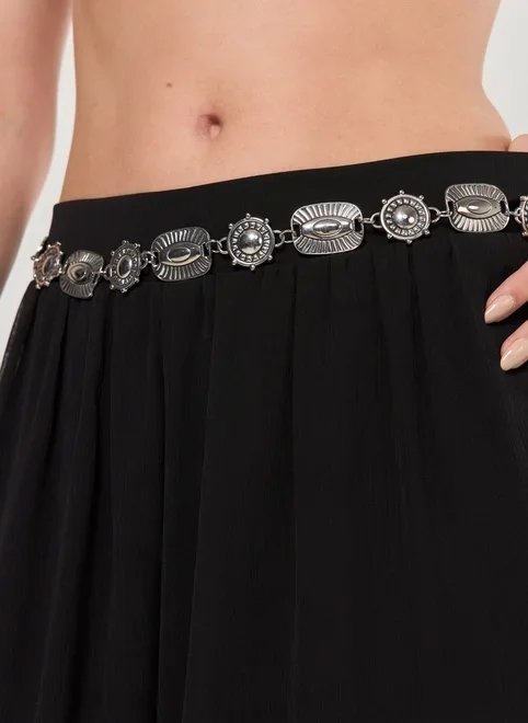 body chain prateada medalhas boho body chain prateada medalhas boho