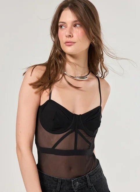 body preto tule e renda body preto tule e renda