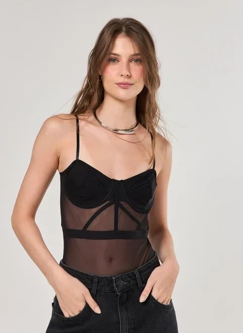 body preto tule e renda body preto tule e renda