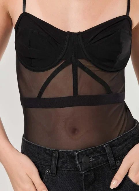 body preto tule e renda body preto tule e renda