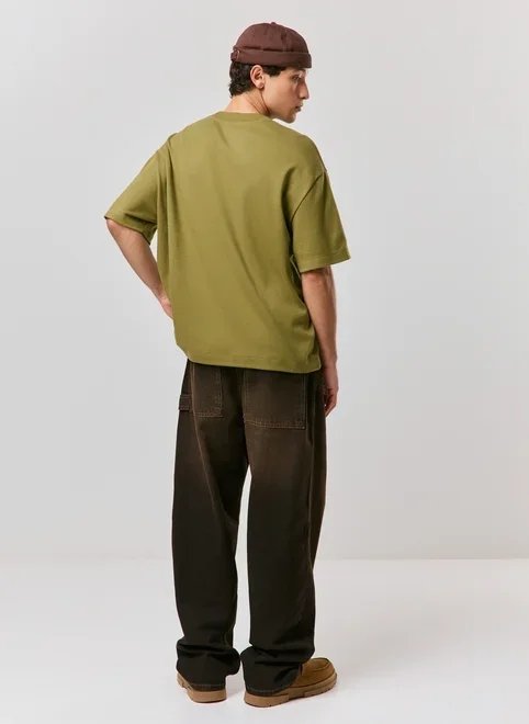 calça jeans baggy lavagem vintage marrom calça jeans baggy lavagem vintage marrom