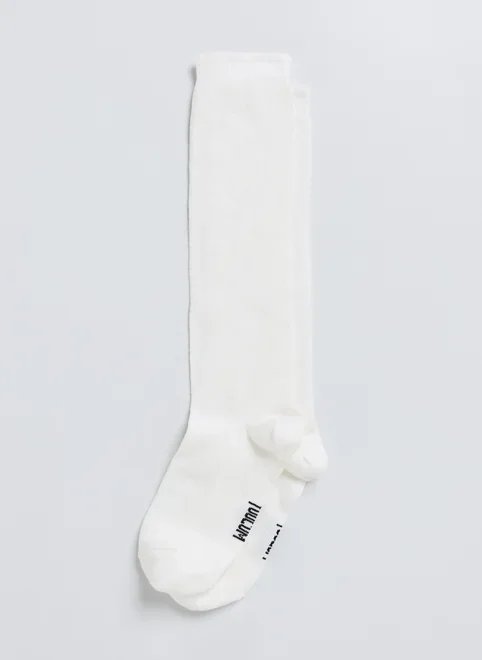 meia off-white cano alto meia off-white cano alto