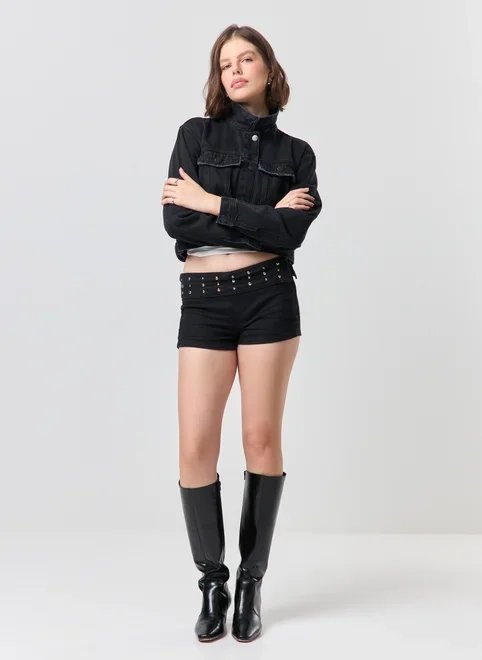micro short cintura baixa tachinhas micro short cintura baixa tachinhas