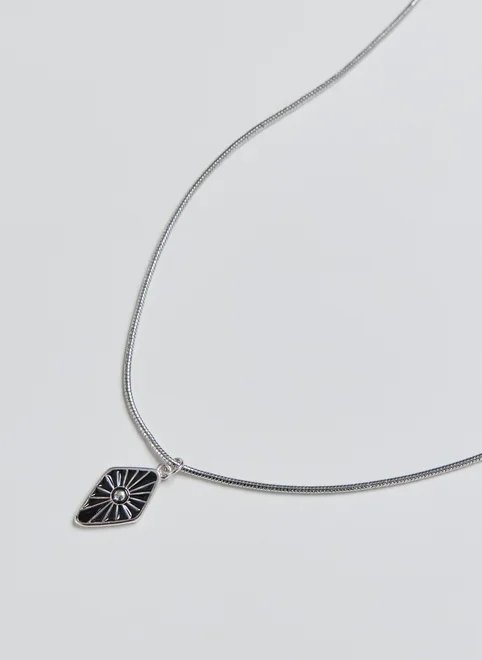 colar prateado pingente resina sol colar prateado pingente resina sol