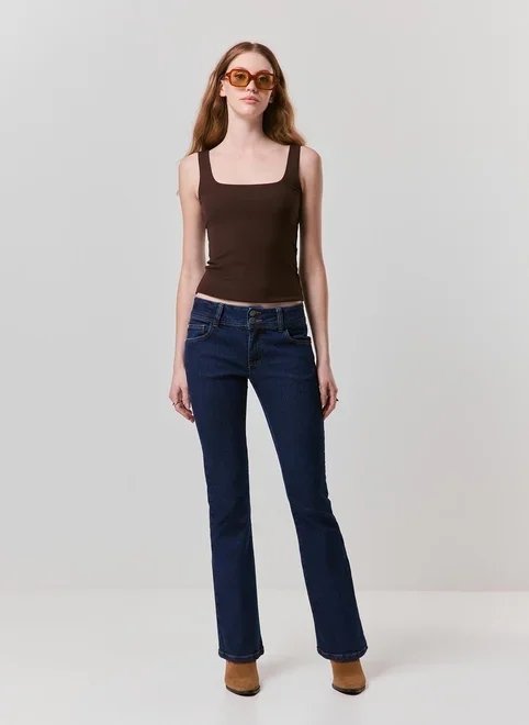 calça jeans bootcut cintura baixa calça jeans bootcut cintura baixa