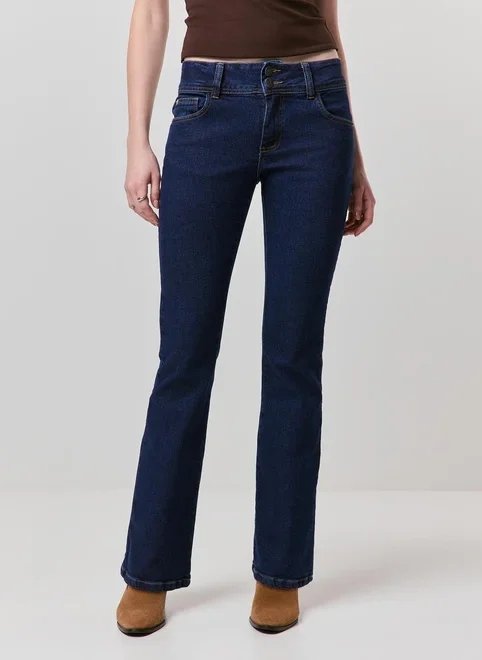 calça jeans bootcut cintura baixa calça jeans bootcut cintura baixa