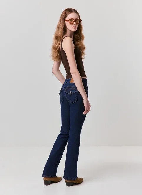 calça jeans bootcut cintura baixa calça jeans bootcut cintura baixa