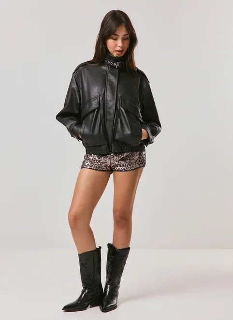 jaqueta bomber gola fivela jaqueta bomber gola fivela