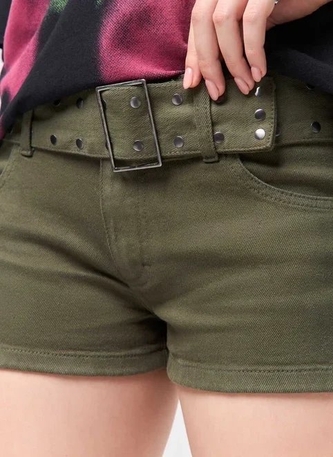 micro short sarja cinto tachinhas micro short sarja cinto tachinhas