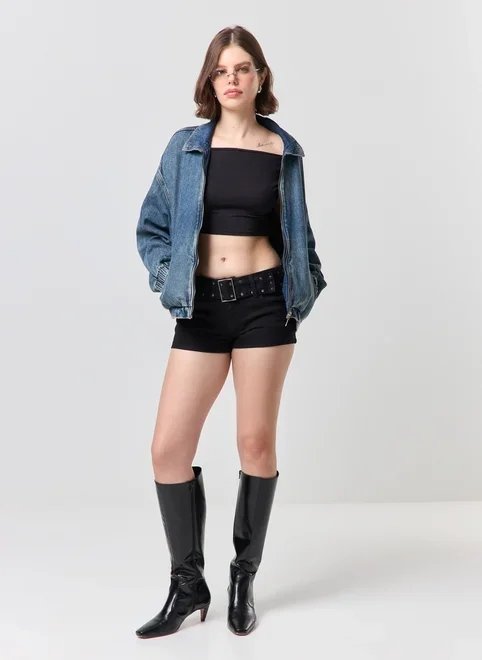 micro short sarja cinto tachinhas micro short sarja cinto tachinhas