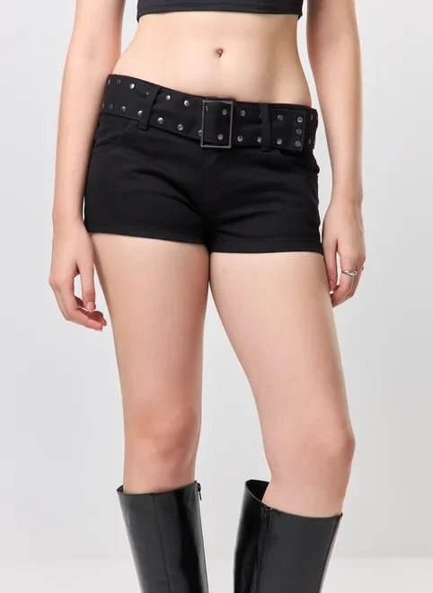 micro short sarja cinto tachinhas micro short sarja cinto tachinhas