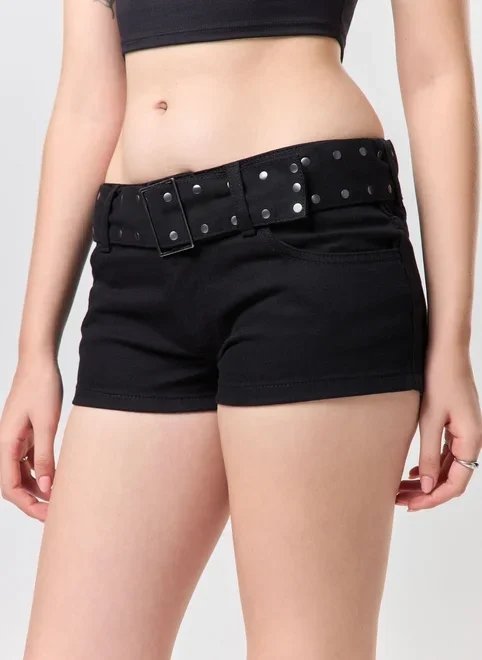 micro short sarja cinto tachinhas micro short sarja cinto tachinhas