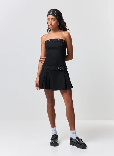 vestido jeans com ilhos vestido jeans com ilhos