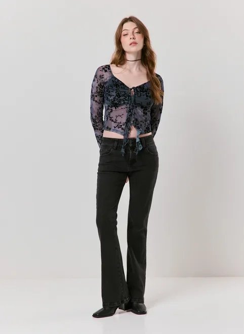 blusa tule com amarração frontal blusa tule com amarração frontal