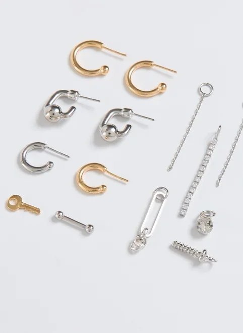 conjunto 3 argolas com pingentes conjunto 3 argolas com pingentes