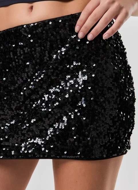 saia curta preta paetê saia curta preta paetê