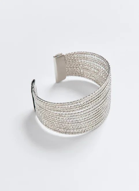 bracelete texturizado em metal bracelete texturizado em metal