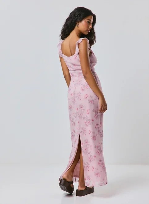 vestido floral romântico vestido floral romântico