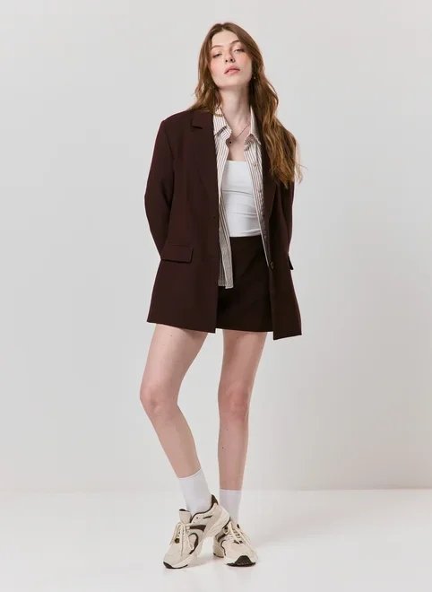 blazer alongado oversized alfaiataria blazer alongado oversized alfaiataria