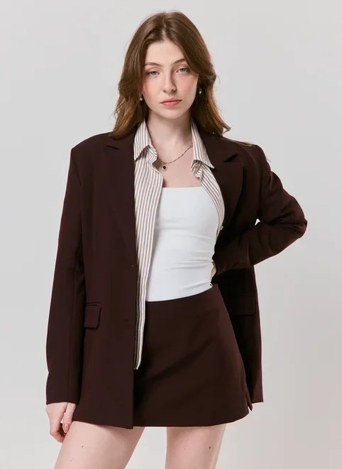 blazer alongado oversized alfaiataria blazer alongado oversized alfaiataria