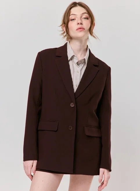 blazer alongado oversized alfaiataria blazer alongado oversized alfaiataria