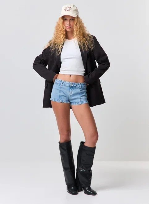 short jeans cintura baixa micro short jeans cintura baixa micro