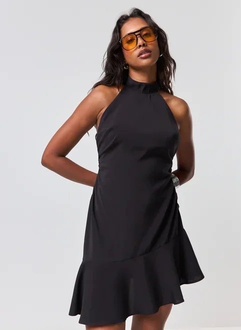 vestido frente única saia assimétrica vestido frente única saia assimétrica