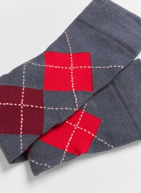 meia chumbo xadrez bordô meia chumbo xadrez bordô