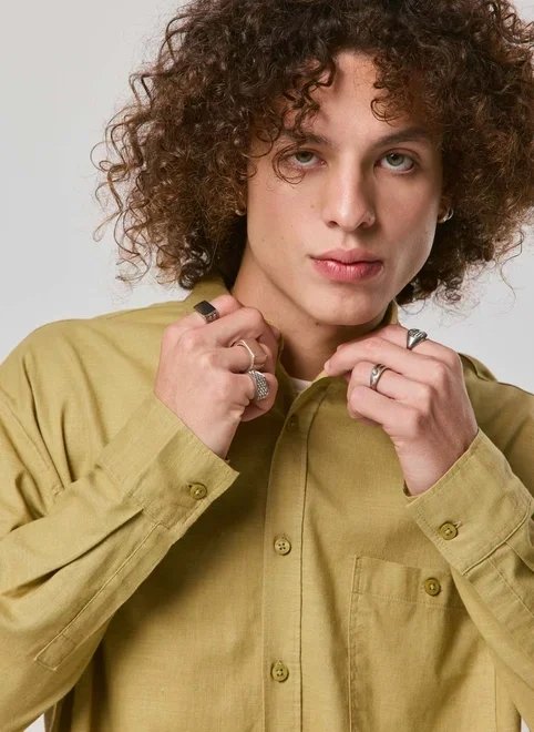 camisa box em linho camisa box em linho