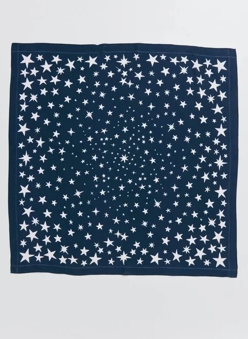 lenço azul estrelas lenço azul estrelas