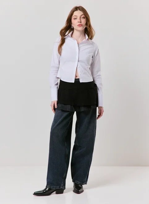 camisa com gravata off white camisa com gravata off white
