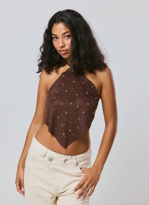 blusa frente única com brilhos blusa frente única com brilhos