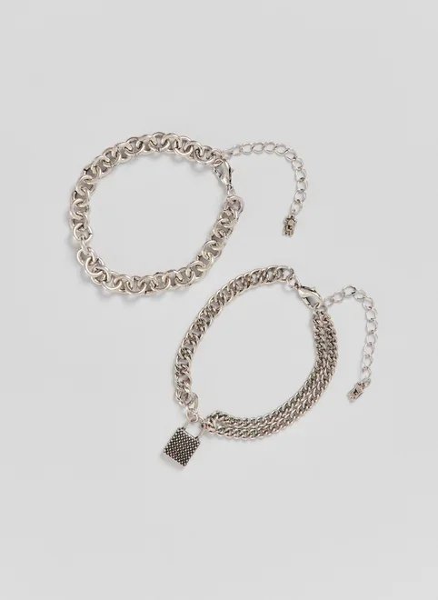 mix de pulseiras com pingente cadeado mix de pulseiras com pingente cadeado