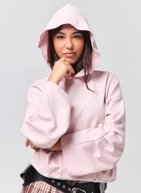 moletom box rosa franzido moletom box rosa franzido