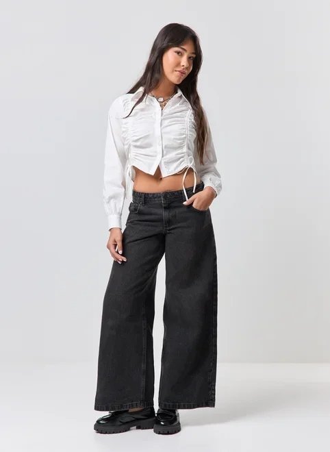 camisa manga longa franzidos camisa manga longa franzidos