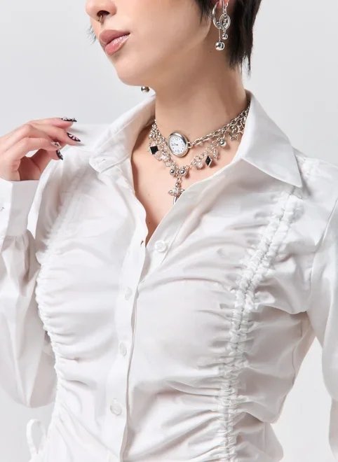 camisa manga longa franzidos camisa manga longa franzidos