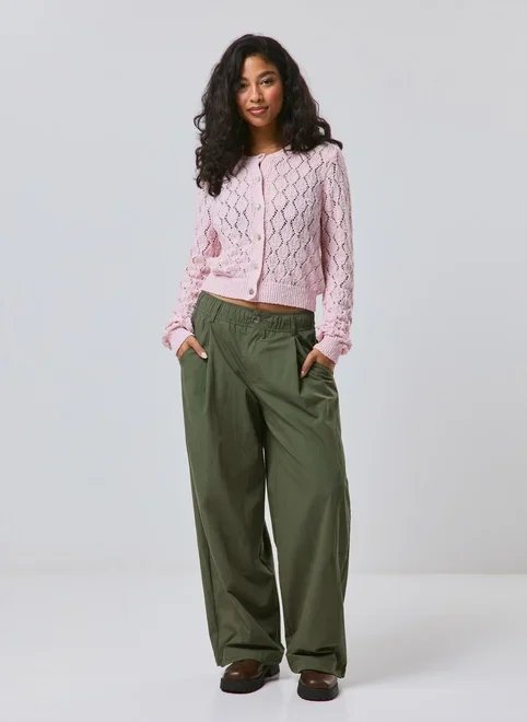 cardigan em tricô vazado cardigan em tricô vazado