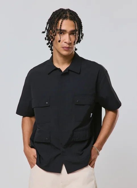 camisa comfort utilitária em nylon camisa comfort utilitária em nylon