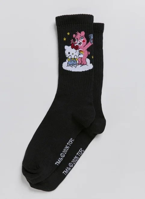 meia hello kitty e ursinhos carinhosos meia hello kitty e ursinhos carinhosos