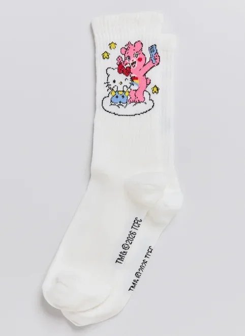 meia hello kitty e ursinhos carinhosos meia hello kitty e ursinhos carinhosos