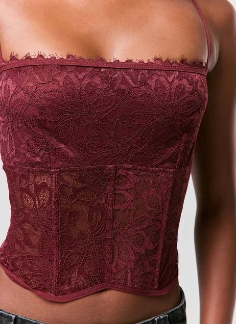 corselet renda decote reto corselet renda decote reto
