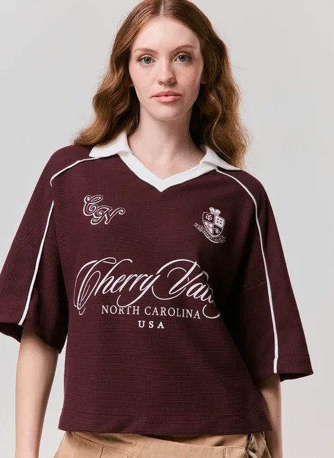 camiseta bordô esportiva cherry camiseta bordô esportiva cherry