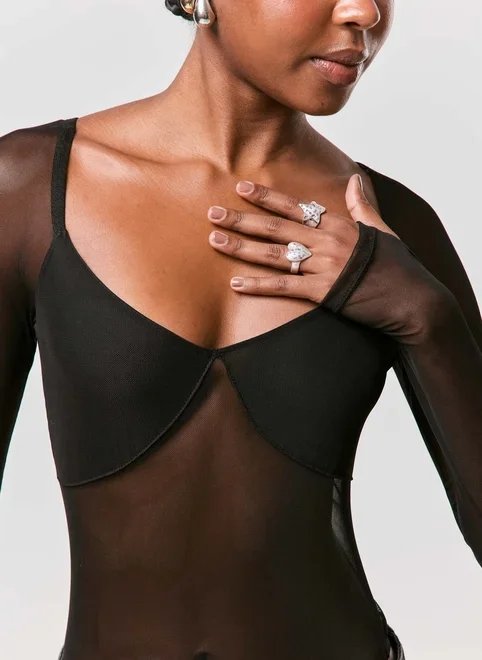 body tule preto dedinho body tule preto dedinho