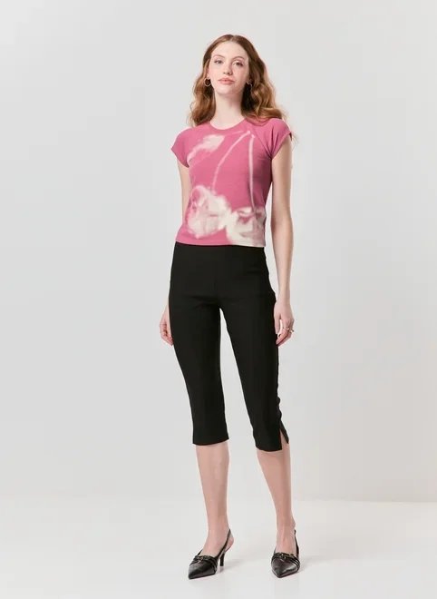 blusa mini tee rosa cereja blusa mini tee rosa cereja