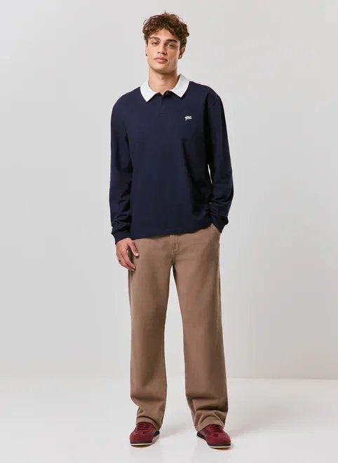polo comfort manga longa azul polo comfort manga longa azul