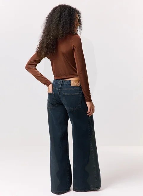 blusa manga longa marrom transpassado blusa manga longa marrom transpassado
