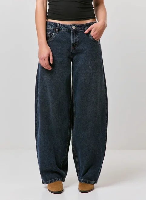 calça jeans barrel low rise calça jeans barrel low rise