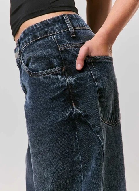 calça jeans barrel low rise calça jeans barrel low rise