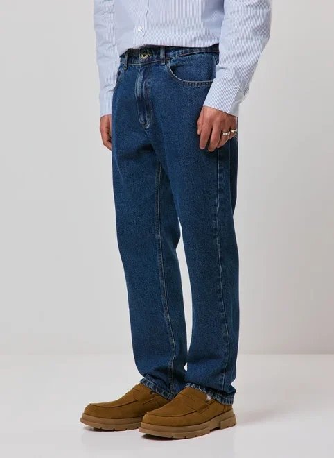 calça jeans reta slim calça jeans reta slim