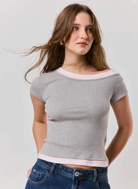 blusa ombro caído sobreposição blusa ombro caído sobreposição
